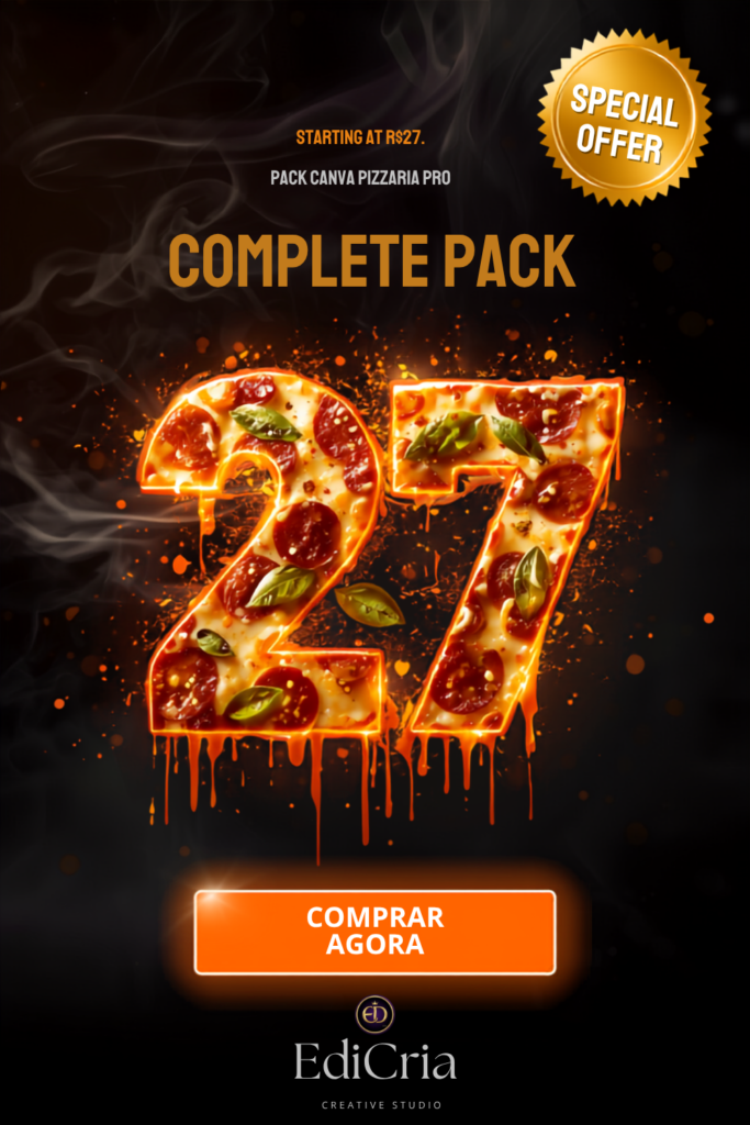 starting at r$27. pack canva pizzaria pro